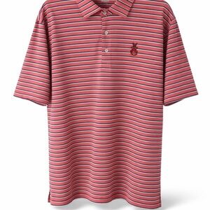 Turtleson Tour Performance Striped Polo Shirt XL Red Navy Golf